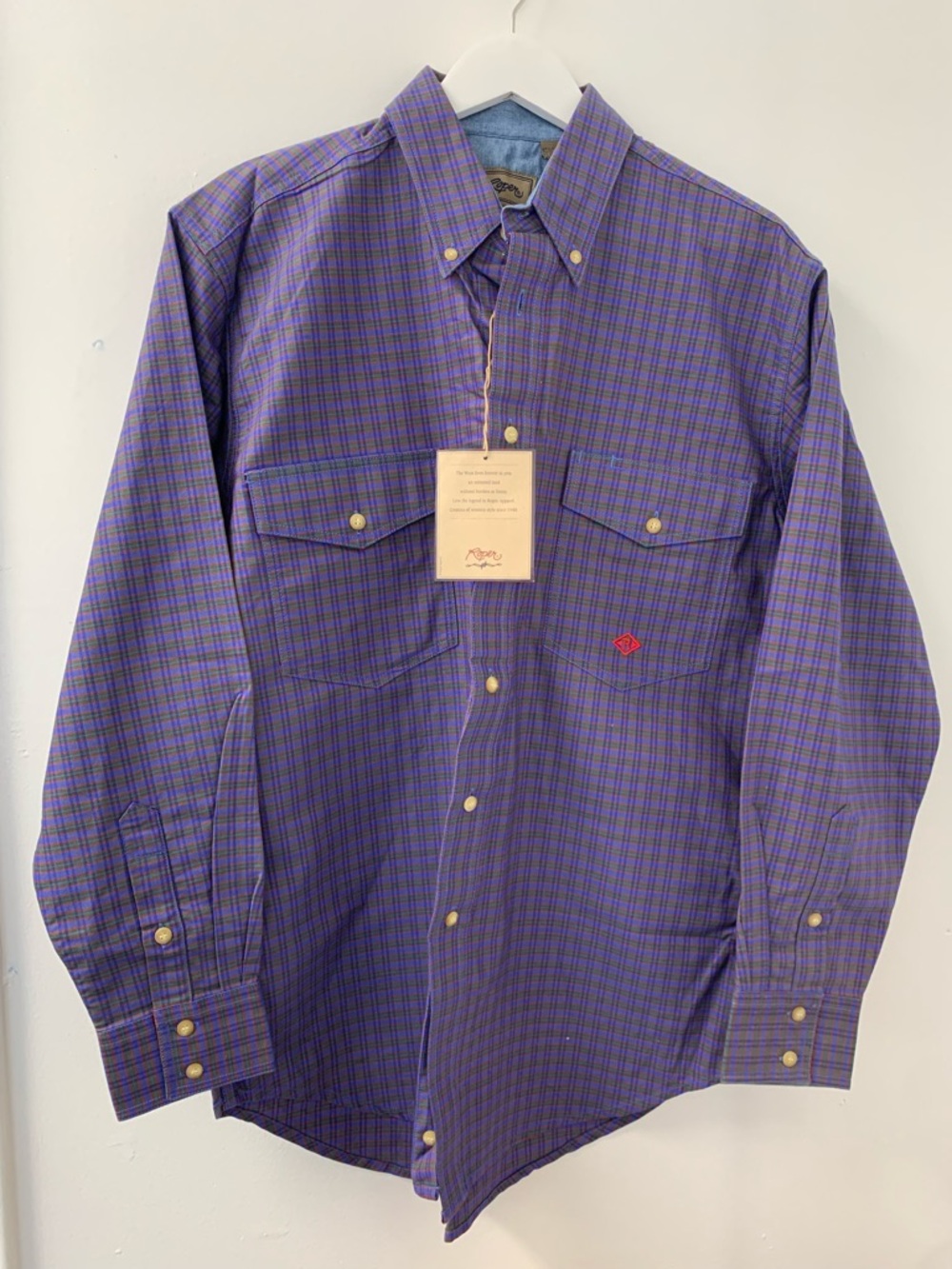 Roper Purple Plaid Button-Down Shirt